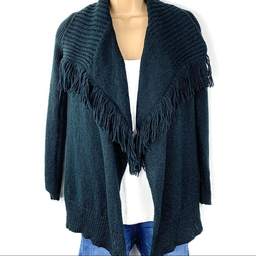 Abercrombie Kids Black Fringed Sweater